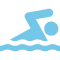 blaues Icon mit Schwimmer